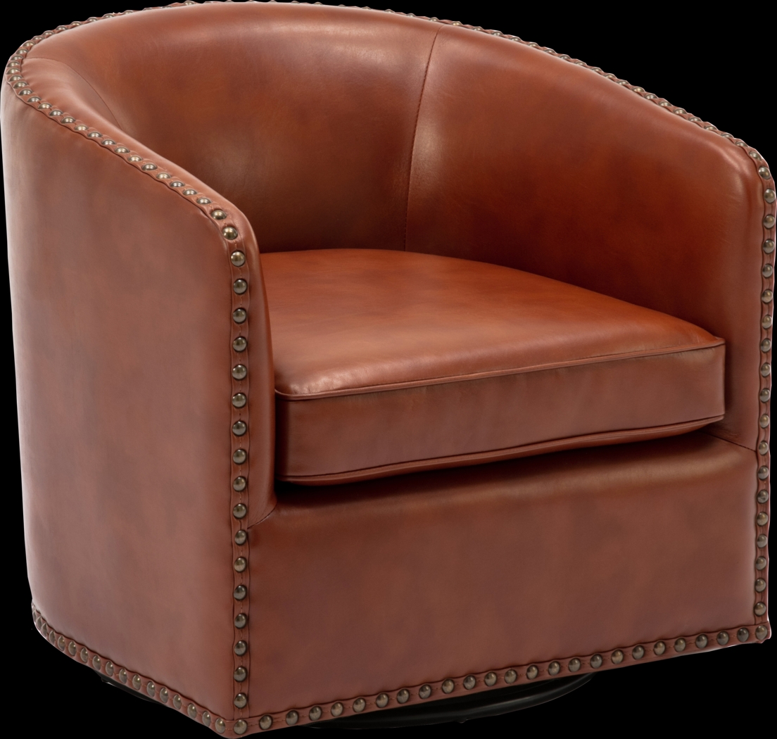 Colapissa Caramel Swivel Arm Chair - Thumbnail - Image 1