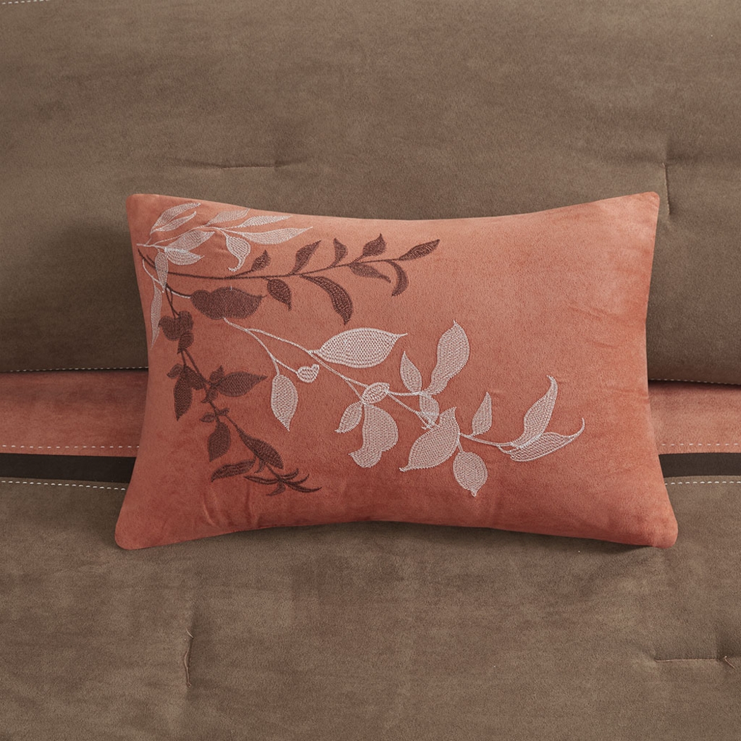 Colapissa Coral Brown 7 Pc California King Comforter Set - Thumbnail - Image 12