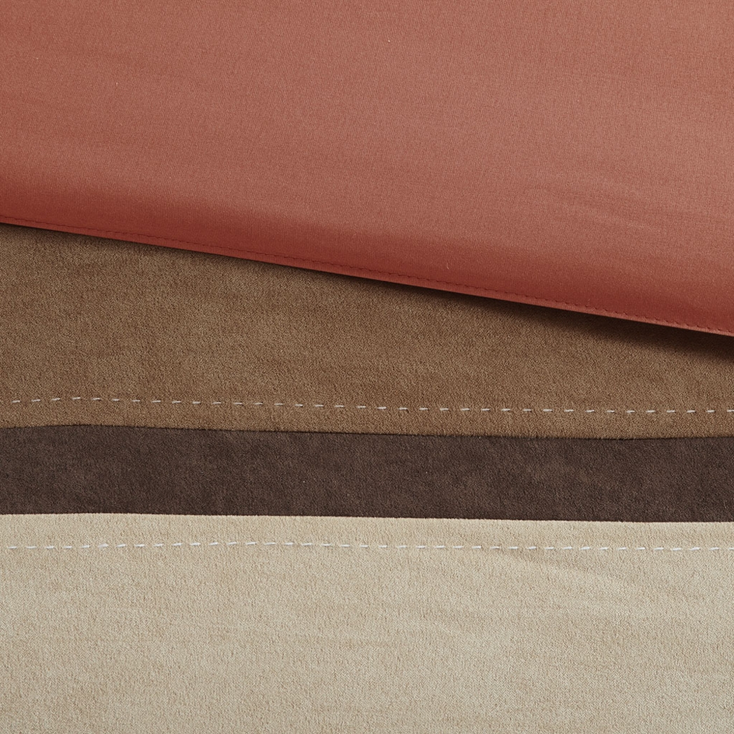Colapissa Coral Brown 7 Pc Queen Comforter Set - Thumbnail - Image 16