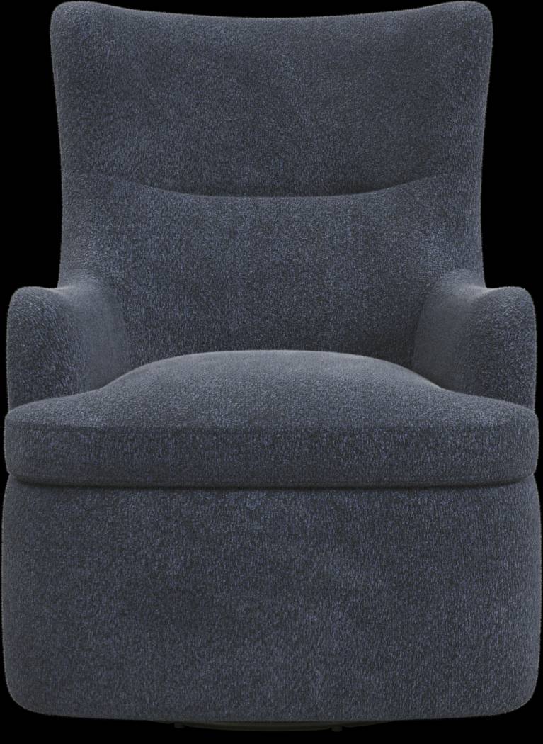 Colburn Navy Swivel Glider Accent Chair - Thumbnail - Image 2