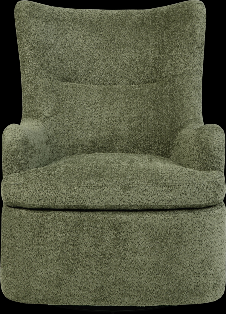 Colburn Olive Swivel Glider Accent Chair - Thumbnail - Image 2
