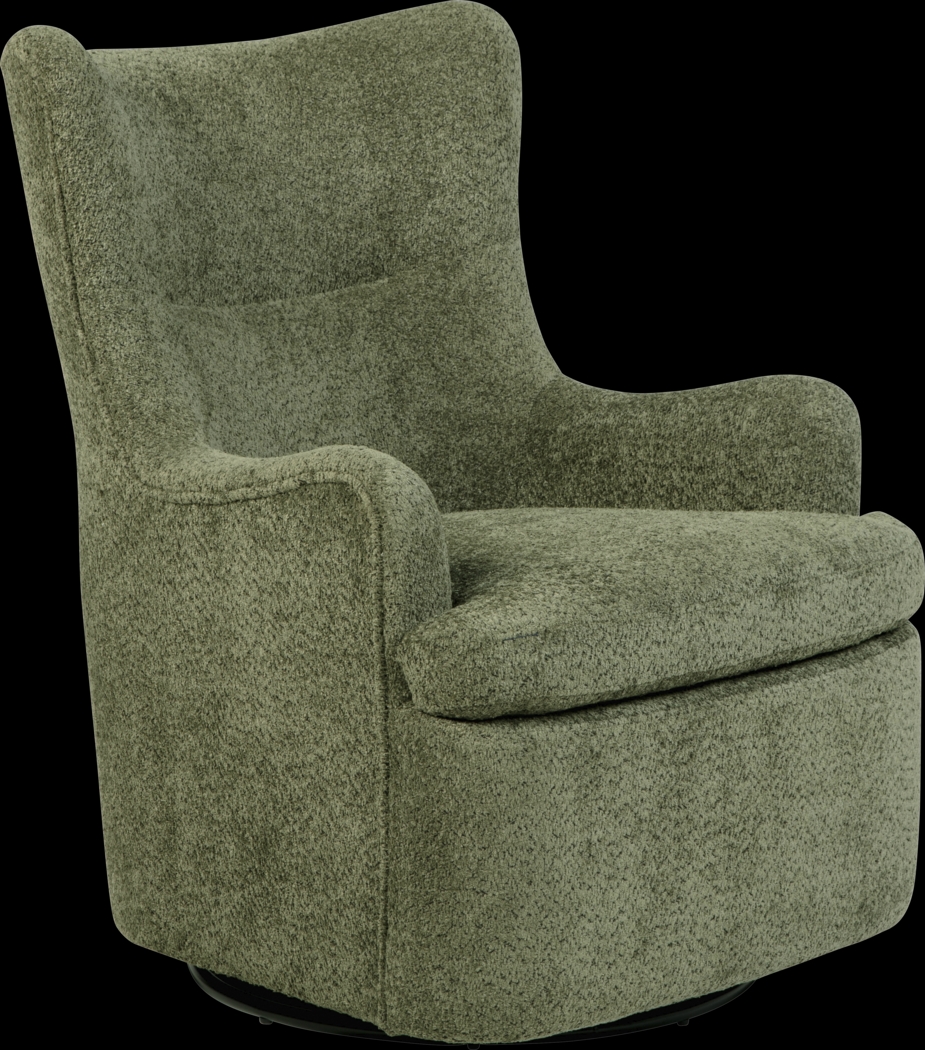Colburn Olive Swivel Glider Accent Chair - Thumbnail - Image 1