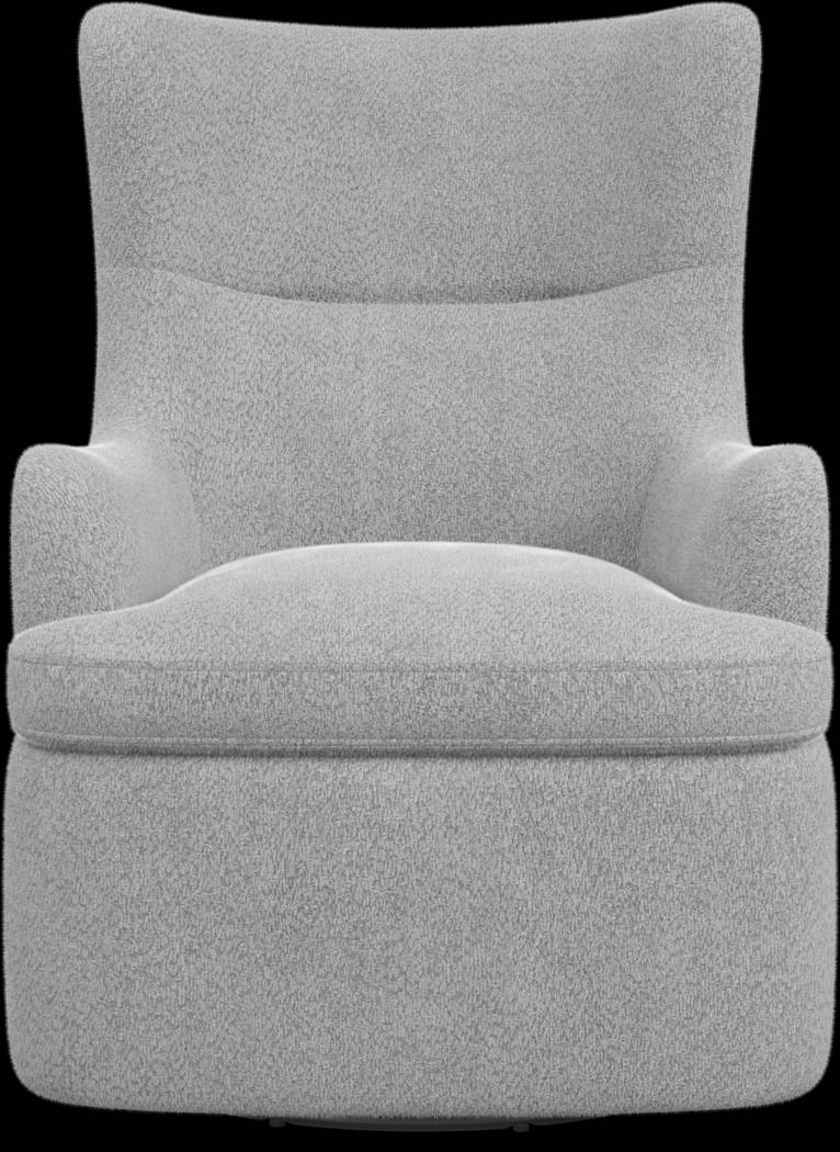 Colburn Silver Swivel Glider Accent Chair - Thumbnail - Image 2