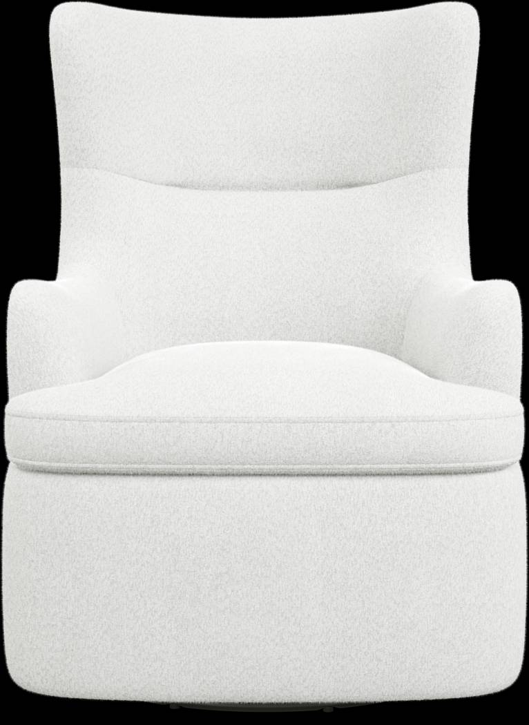 Colburn White Swivel Glider Accent Chair - Thumbnail - Image 2