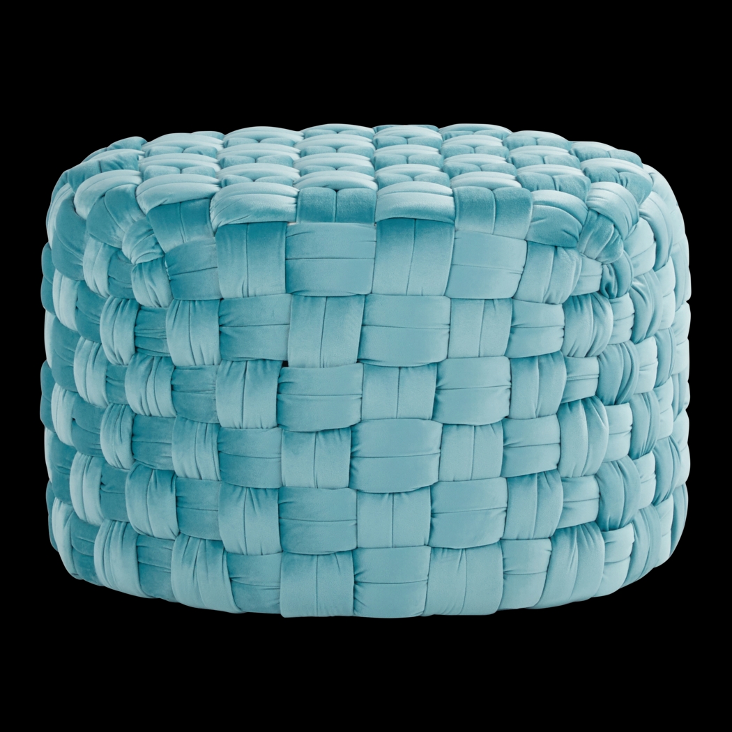 Colearine Blue Ottoman - Thumbnail - Image 1