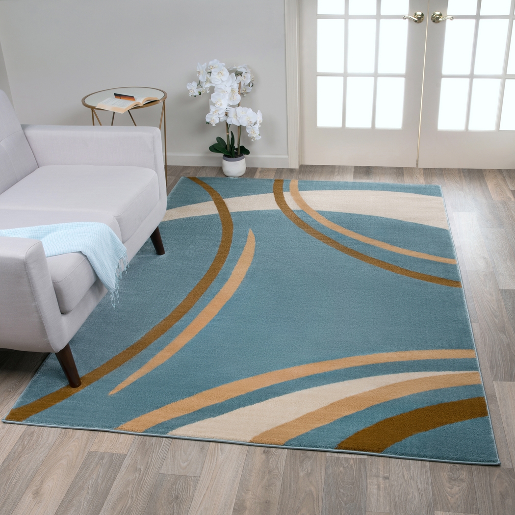 Coleen Blue 5'3 x 7'3 Rug - Thumbnail - Image 4