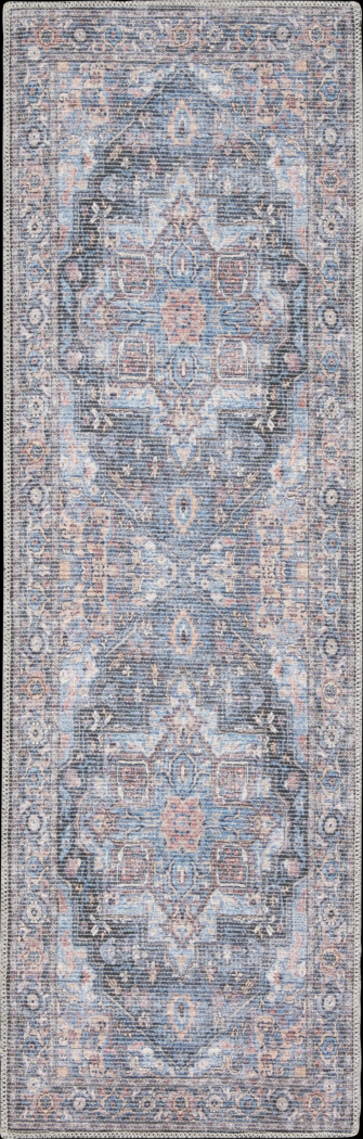 Coleena Light Blue 2' x 6' Runner Rug - Thumbnail - Image 1