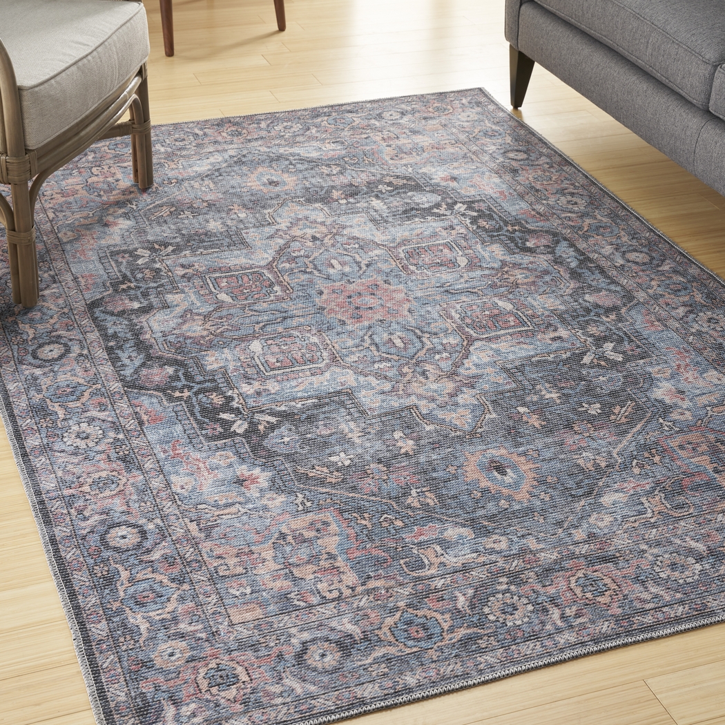 Coleena Light Blue 4' x 6' Rug - Thumbnail - Image 8