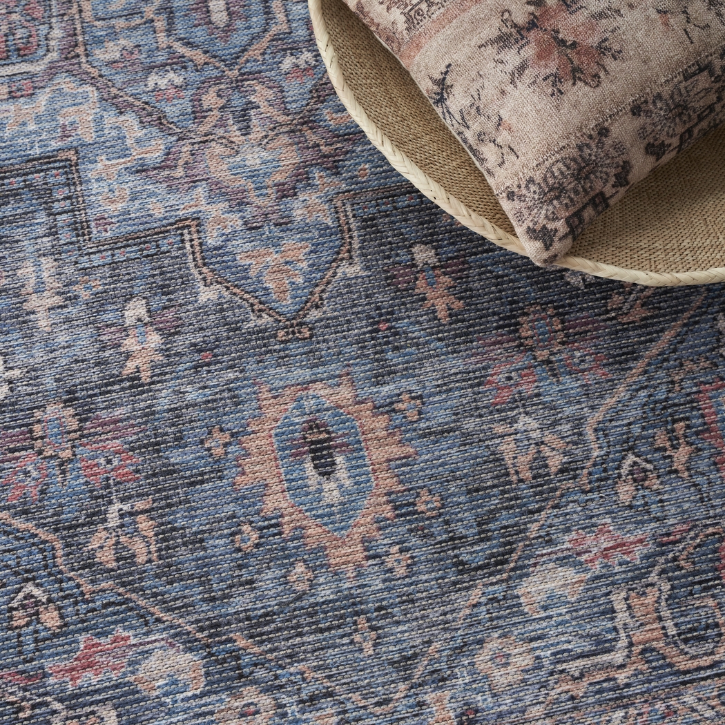 Coleena Light Blue 5'3 x 7'3 Rug - Thumbnail - Image 7