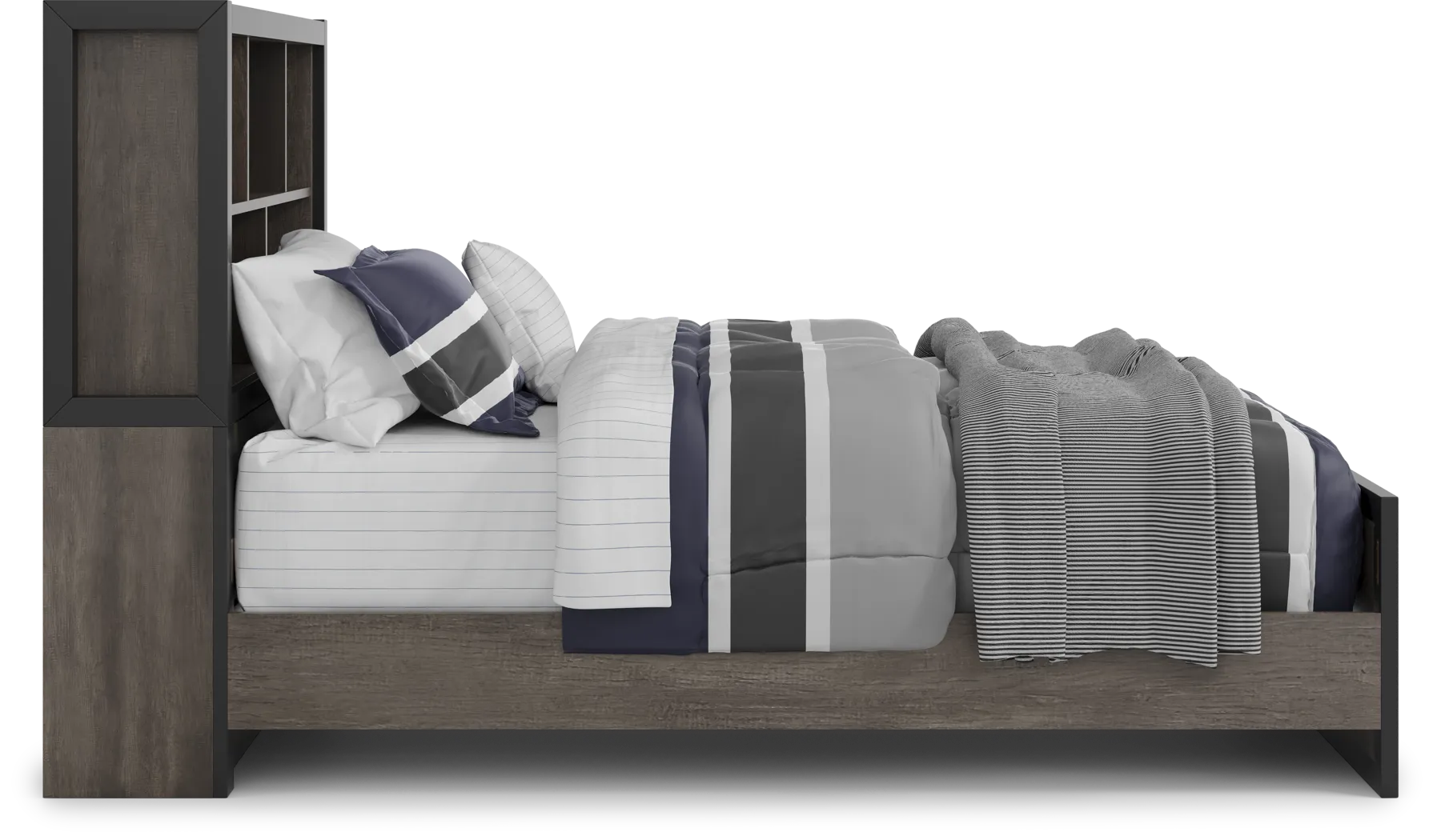 Kids Colefax Avenue Gray 5 Pc Full Bookcase Bedroom - Thumbnail - Image 4