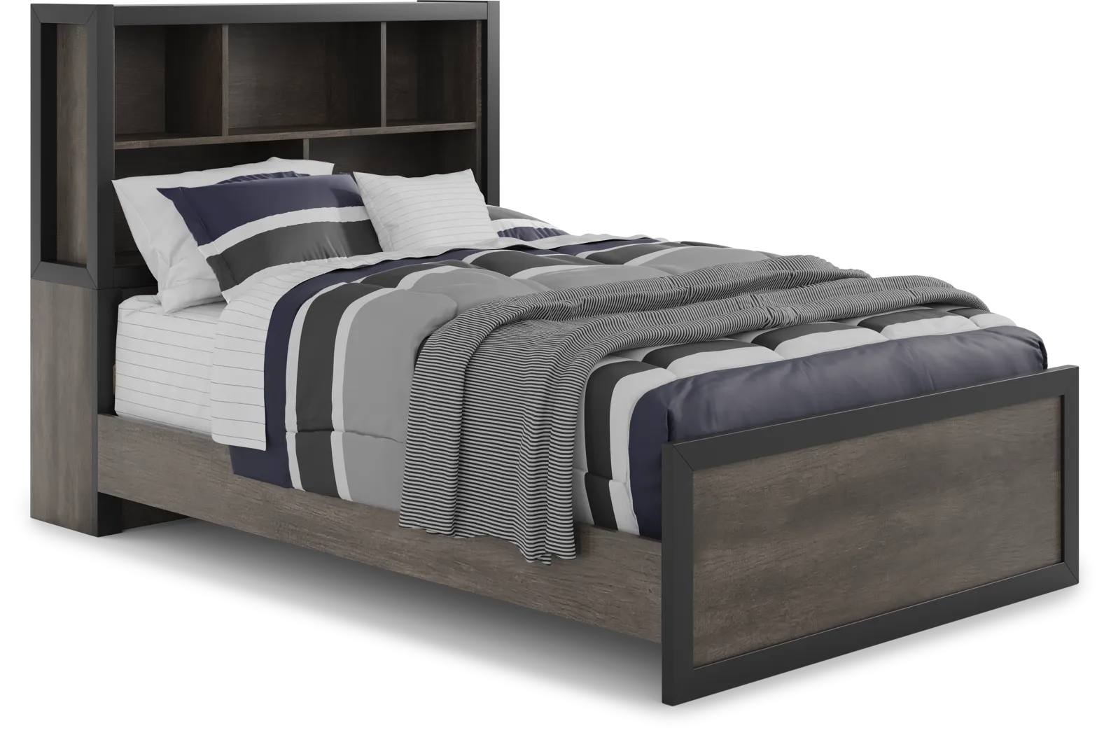 Kids Colefax Avenue Gray 5 Pc Full Bookcase Bedroom - Thumbnail - Image 2