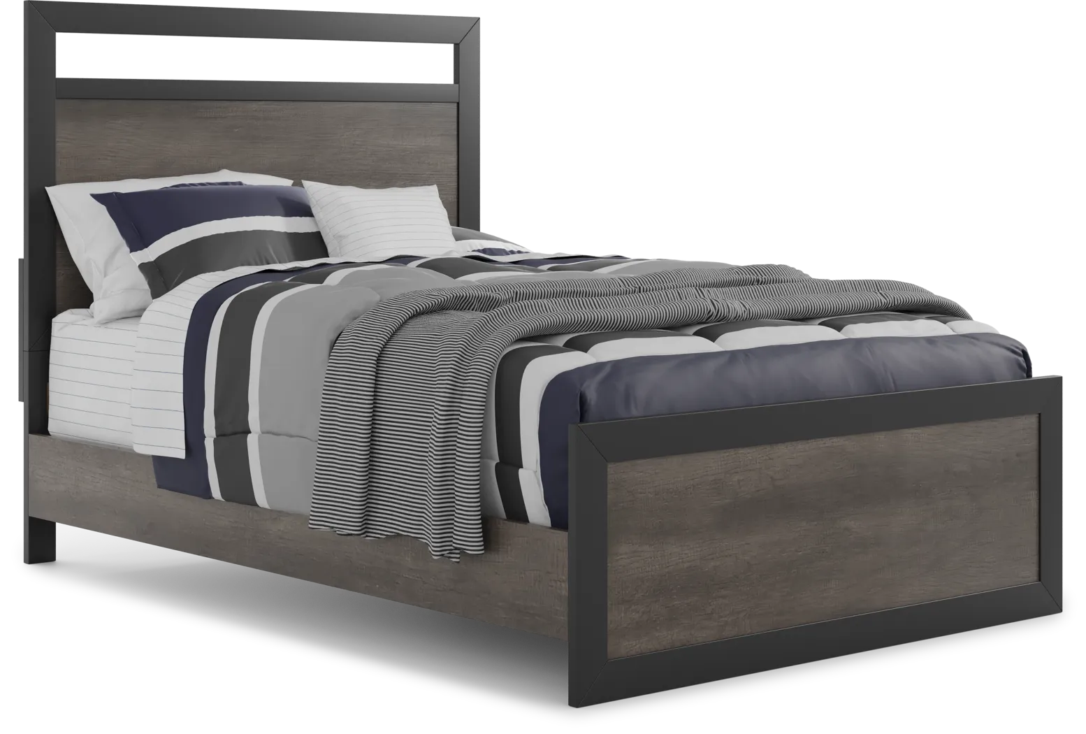 Kids Colefax Avenue Gray 3 Pc Full Panel Bed - Thumbnail - Image 1