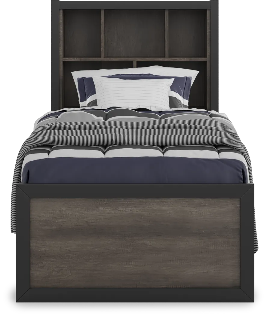 Kids Colefax Avenue Gray 5 Pc Twin Bookcase Bedroom - Thumbnail - Image 3