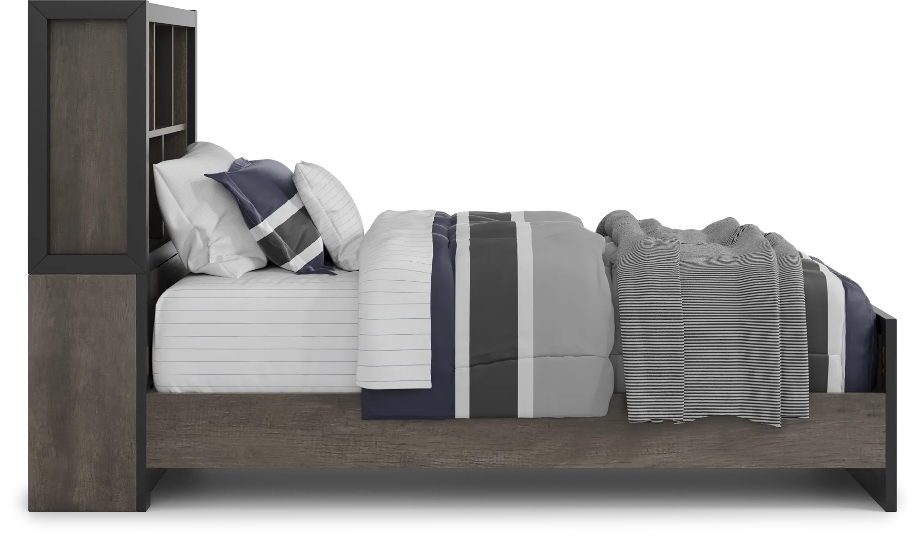 Kids Colefax Avenue Gray 5 Pc Twin Bookcase Bedroom - Thumbnail - Image 4