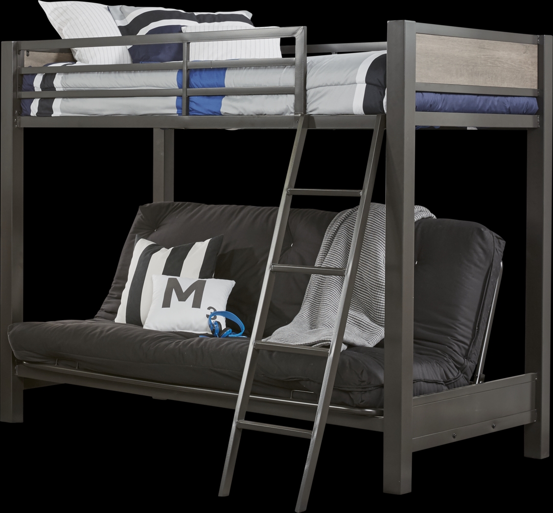 Colefax Avenue Gray Twin/Futon Loft Bed - Thumbnail - Image 1