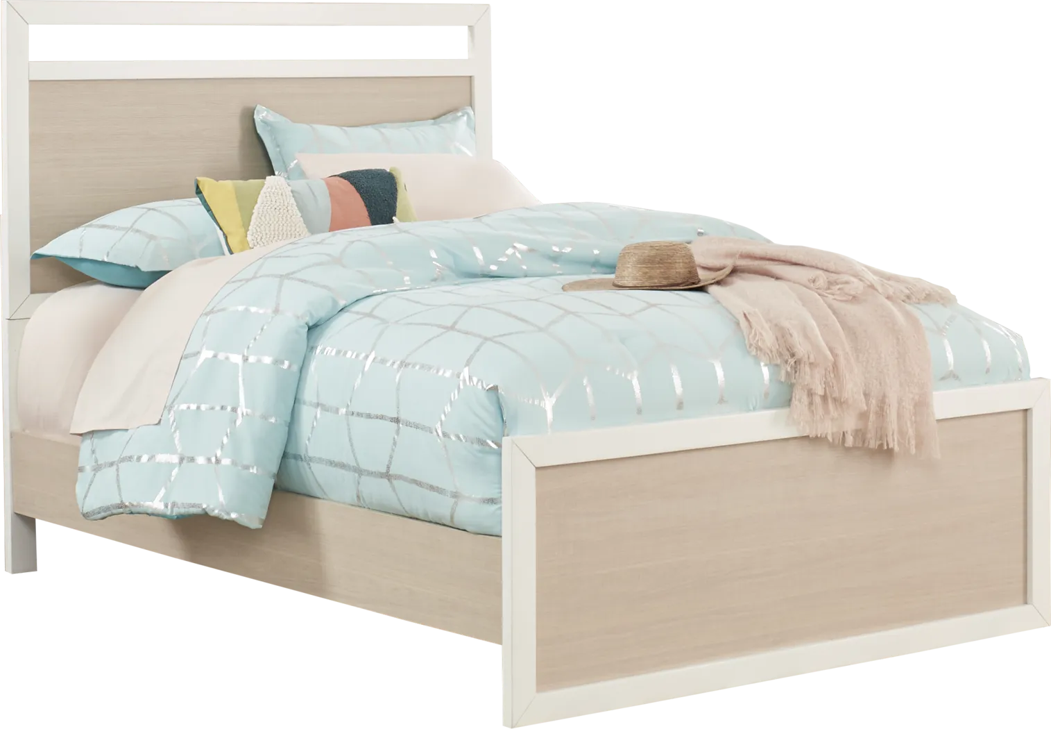 Kids Colefax Avenue White 3 Pc Full Panel Bed - Thumbnail - Image 1