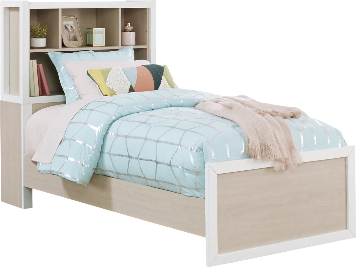 Kids Colefax Avenue White 3 Pc Twin Bookcase Bed - Thumbnail - Image 1