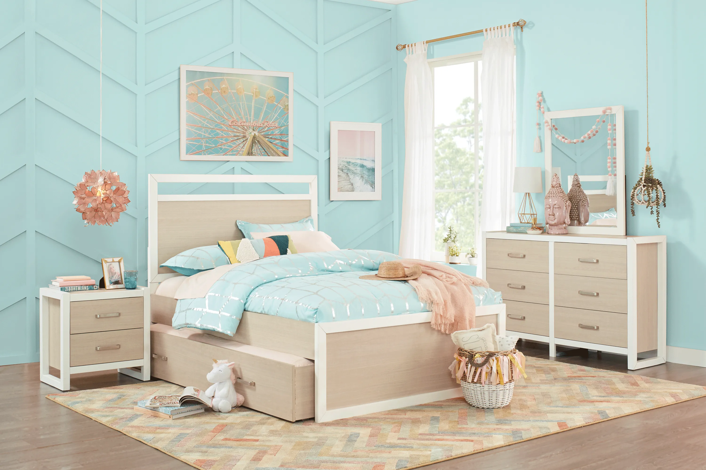 Kids Colefax Avenue White 5 Pc Twin Panel Bedroom - Thumbnail - Image 1