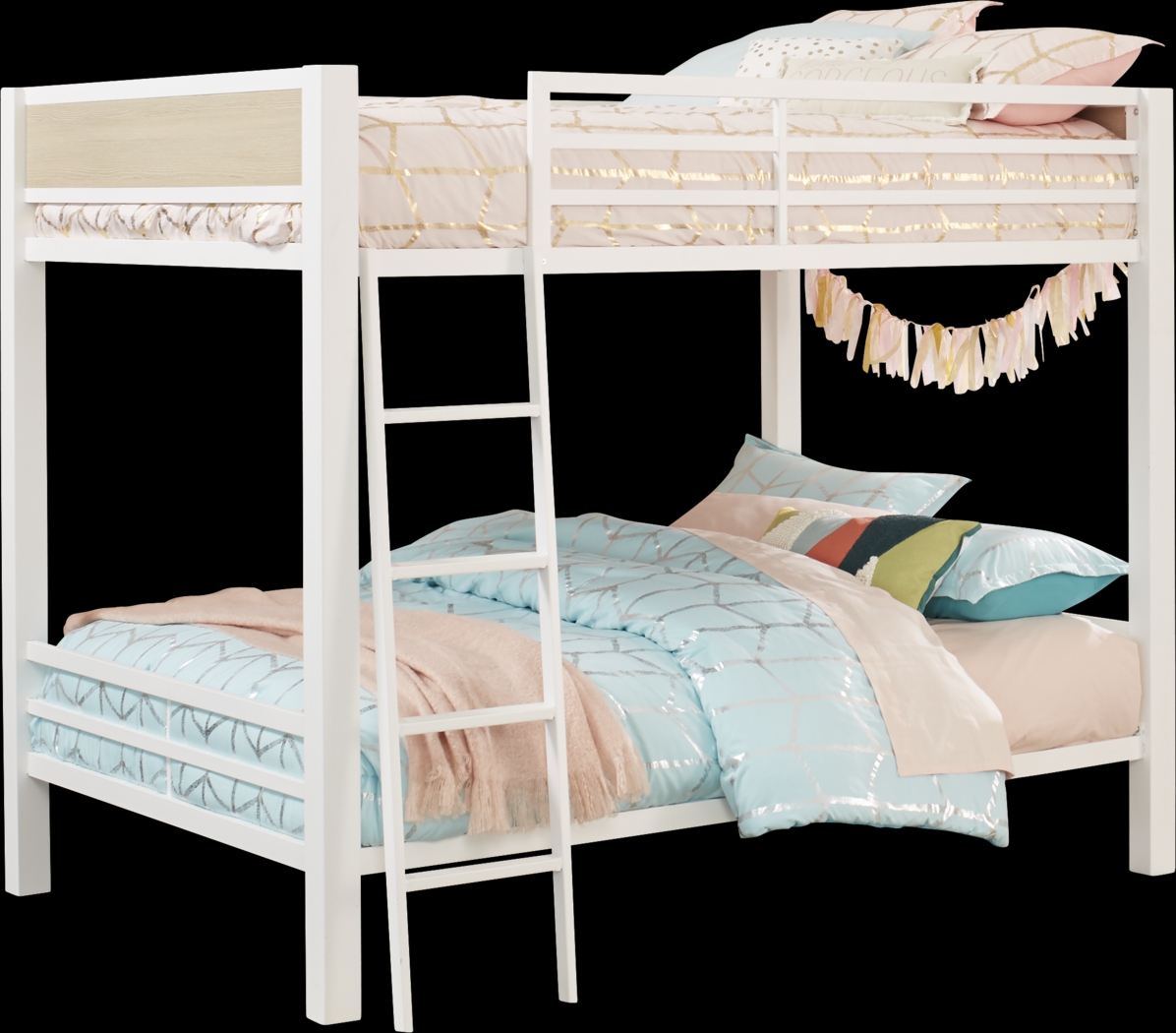 Kids Colefax Avenue White Full/Full Bunk Bed - Thumbnail - Image 1