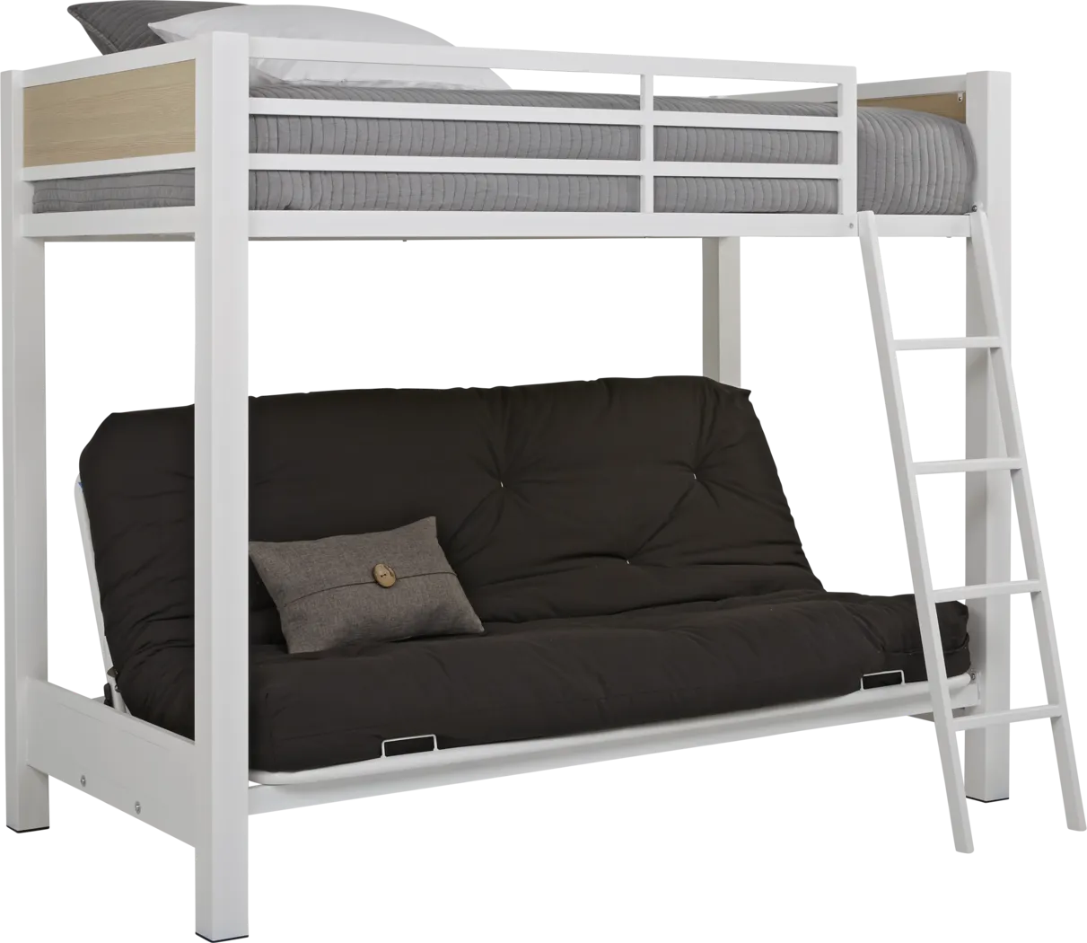 Colefax Avenue White Twin/Futon Loft Bed - Thumbnail - Image 1