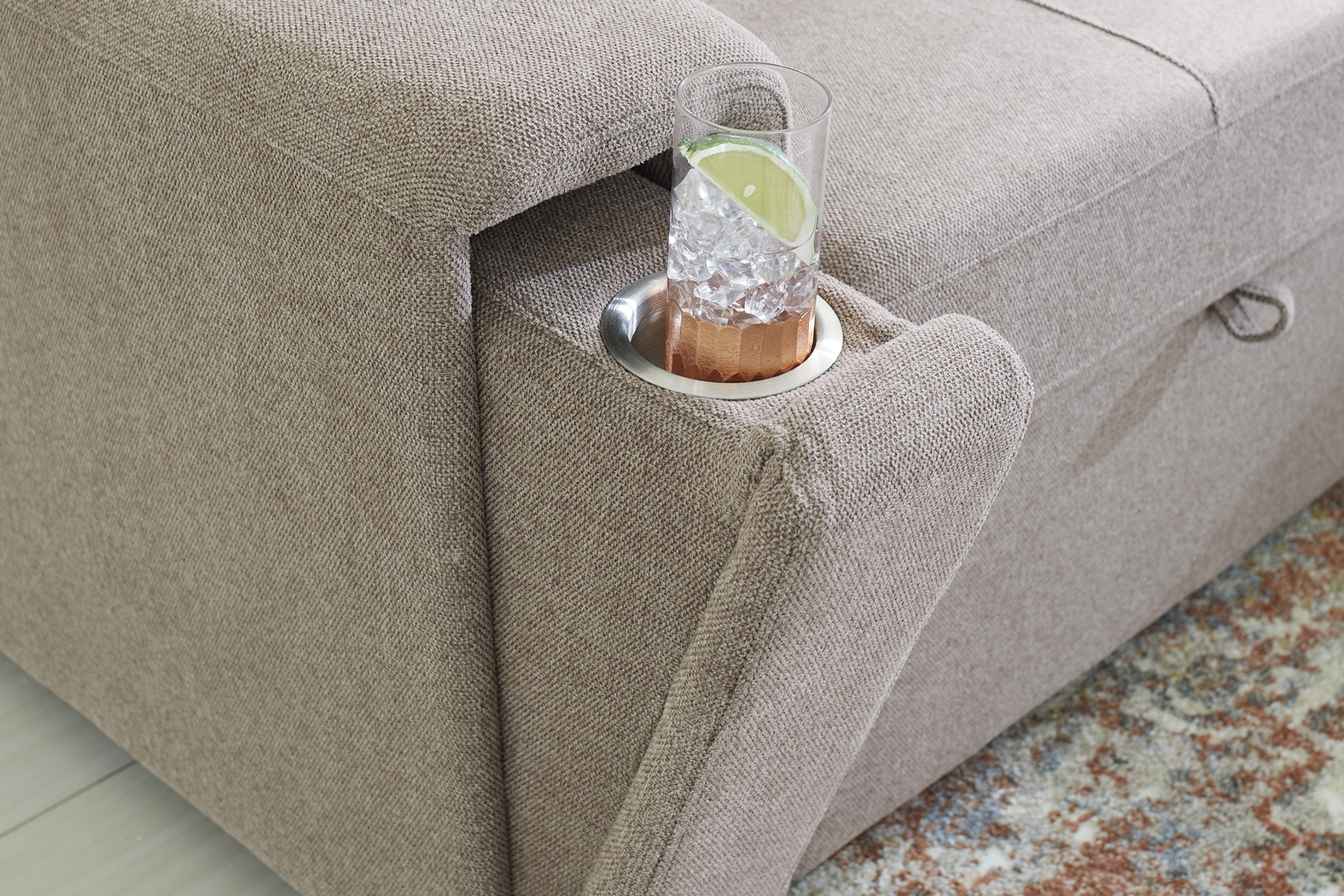 Coleford Brown 4 Pc Sleeper Sectional Living Room - Thumbnail - Image 8