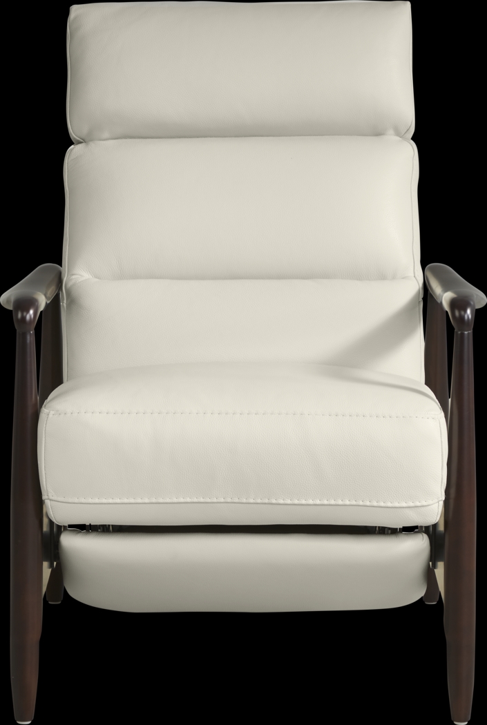 Coleston White Push Back Recliner - Thumbnail - Image 2