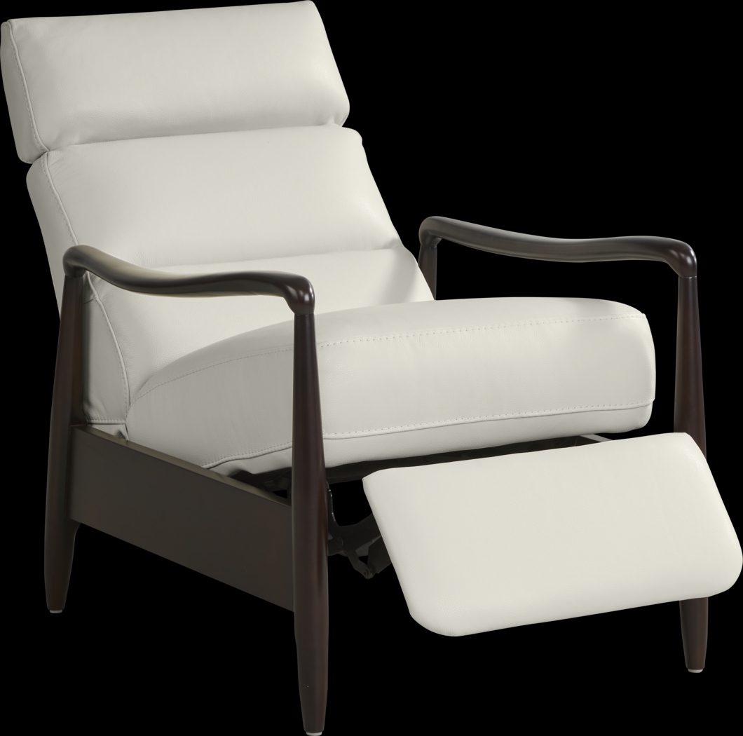 Coleston White Push Back Recliner - Thumbnail - Image 3