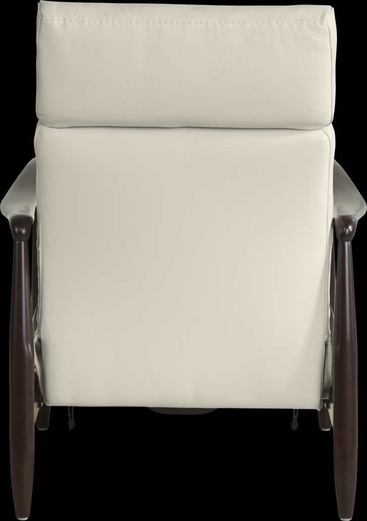 Coleston White Push Back Recliner - Thumbnail - Image 4