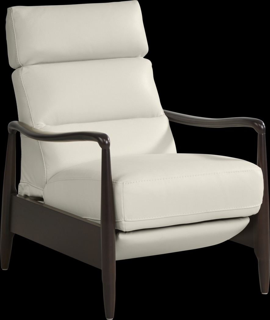 Coleston White Push Back Recliner - Thumbnail - Image 1