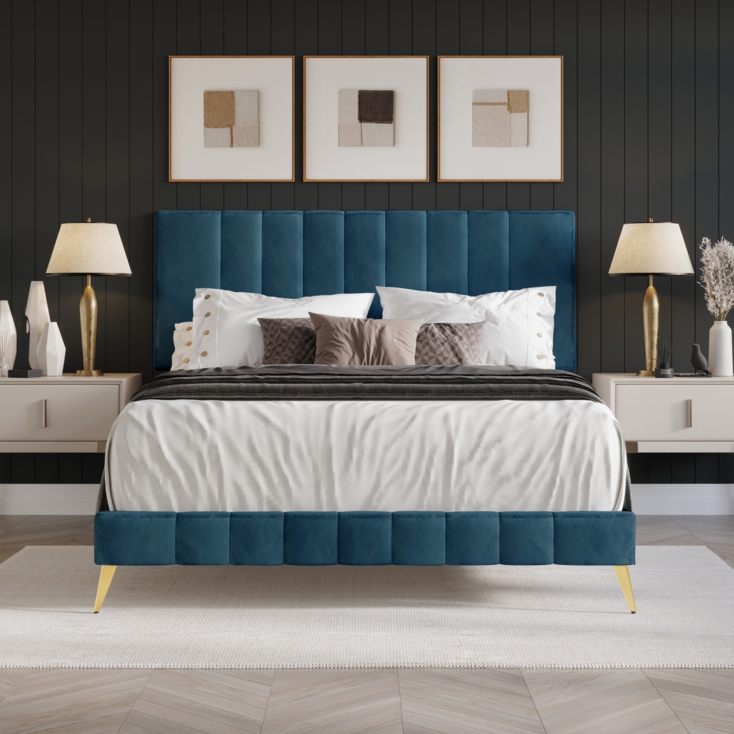Coleta Blue Twin Bed - Thumbnail - Image 2