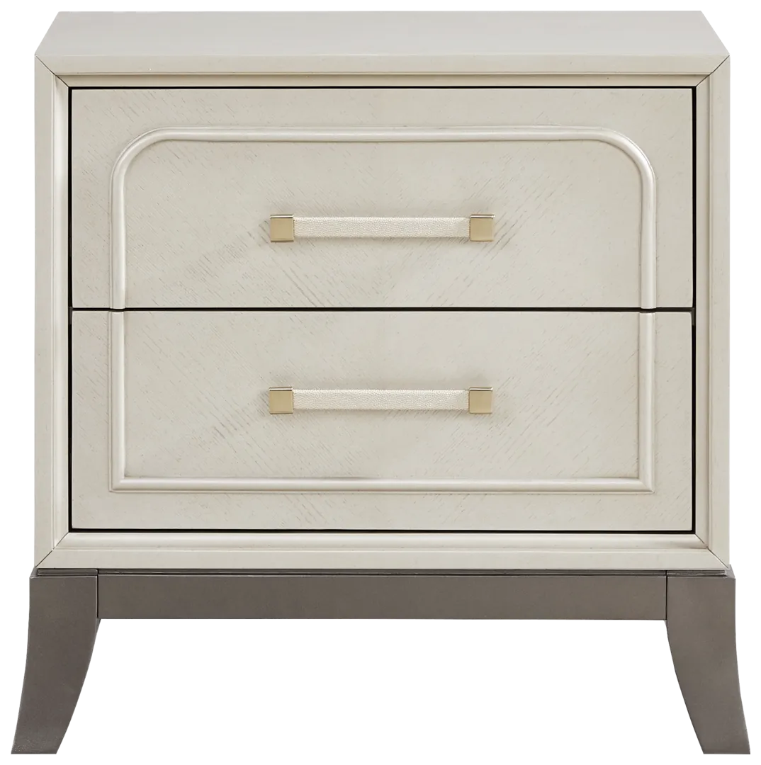 silver nightstand