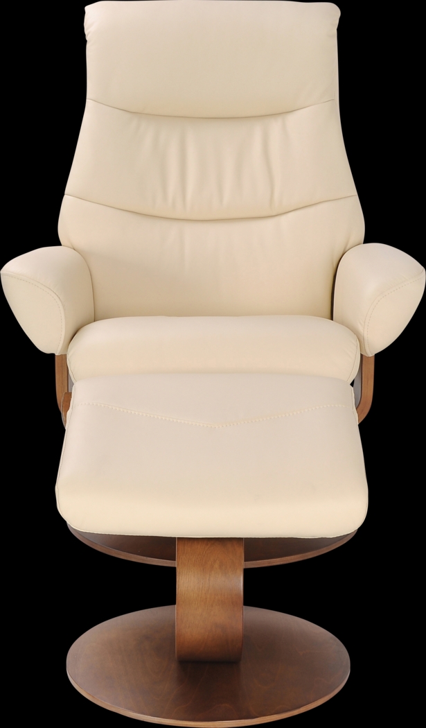 Colewood Cream Recliner & Ottoman - Thumbnail - Image 2