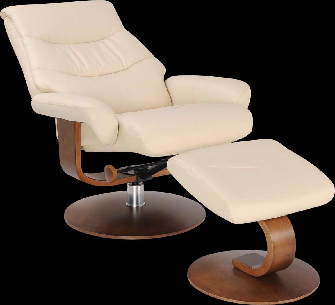 Colewood Cream Recliner & Ottoman - Thumbnail - Image 4