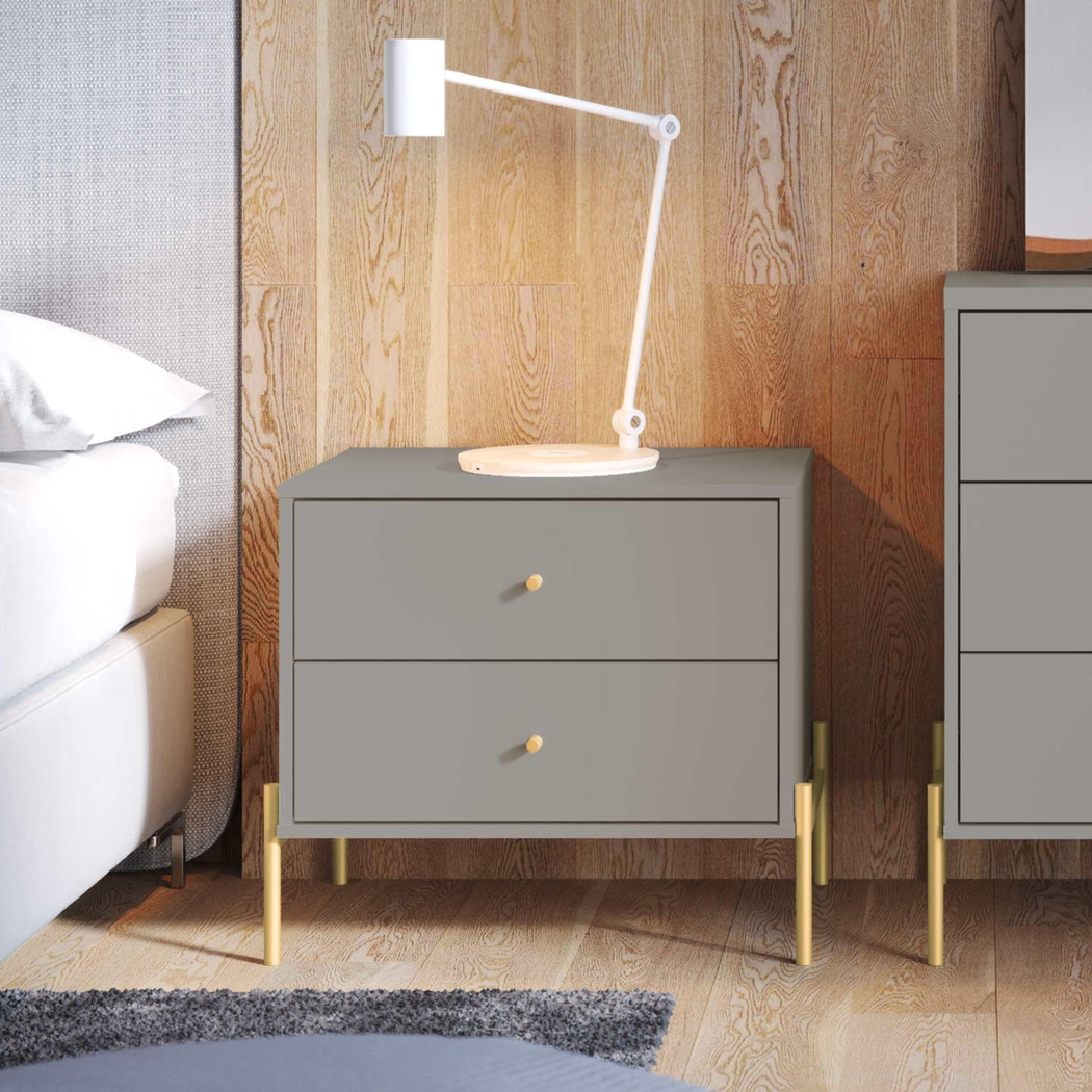 Colletta II Gray Nightstand - Thumbnail - Image 2