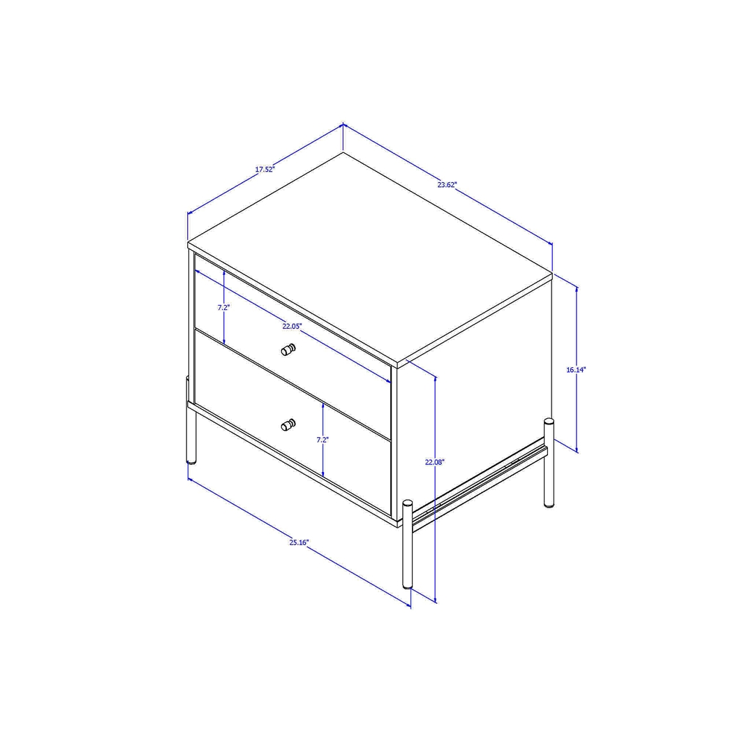 Colletta II Off-White Nightstand - Thumbnail - Image 4