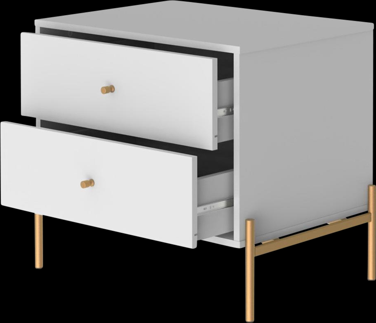 Colletta II White Nightstand - Thumbnail - Image 4