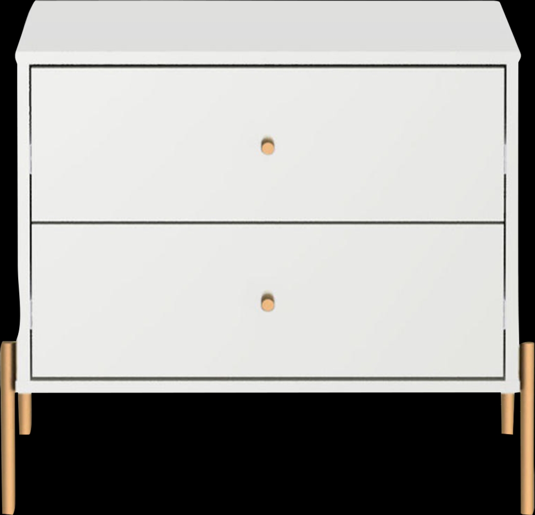 Colletta II White Nightstand - Thumbnail - Image 1
