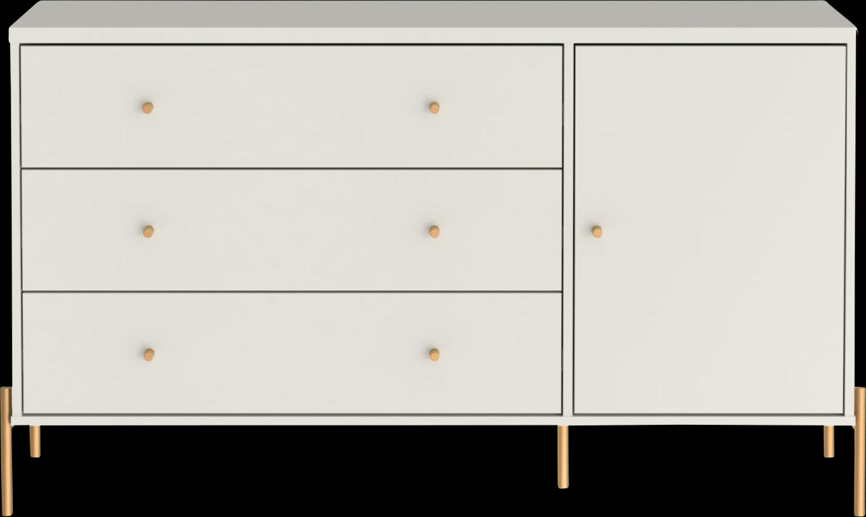 Colletta V Off-White Dresser - Thumbnail - Image 1
