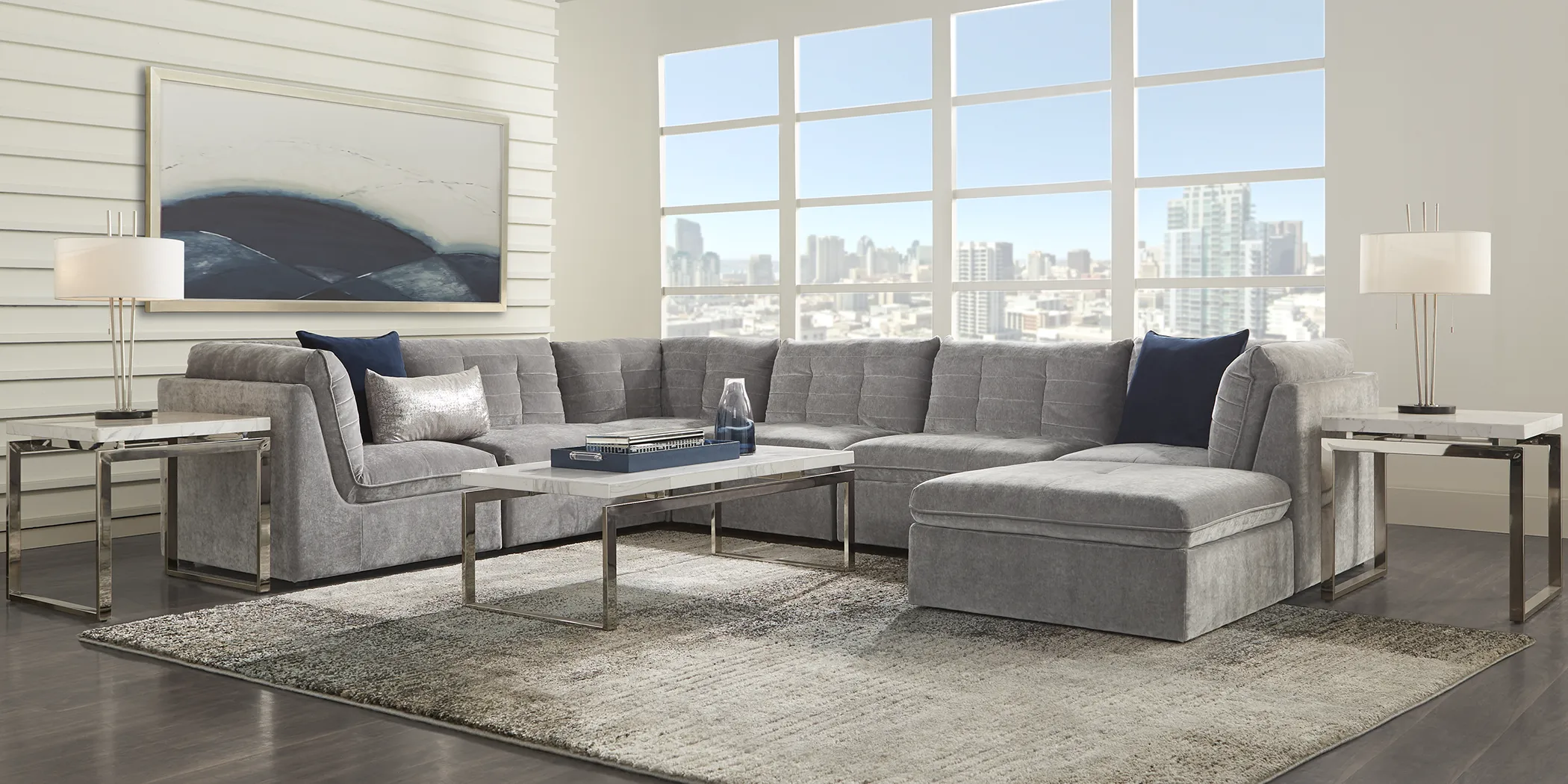 Collier Granite 7 Pc Sectional - Thumbnail - Image 2