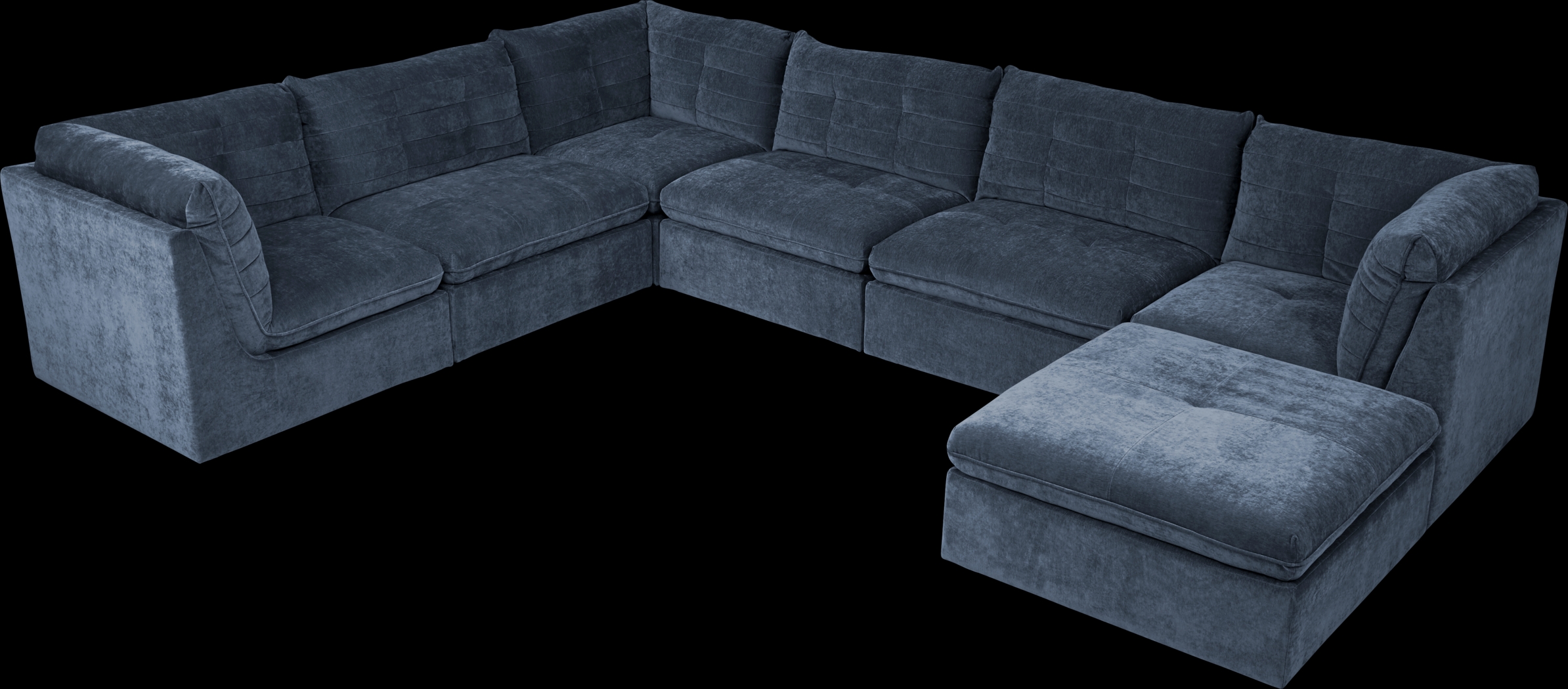 Collier Navy 7 Pc Sectional - Thumbnail - Image 3