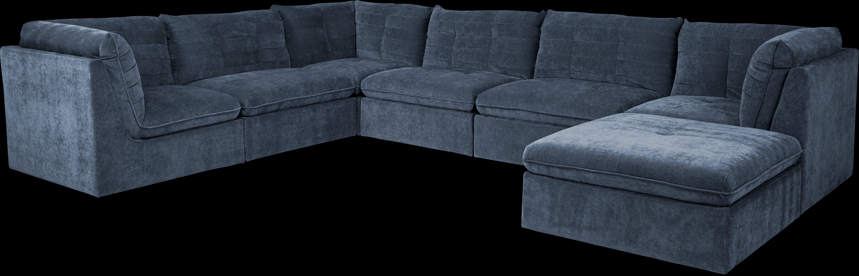 Collier Navy 7 Pc Sectional - Thumbnail - Image 1