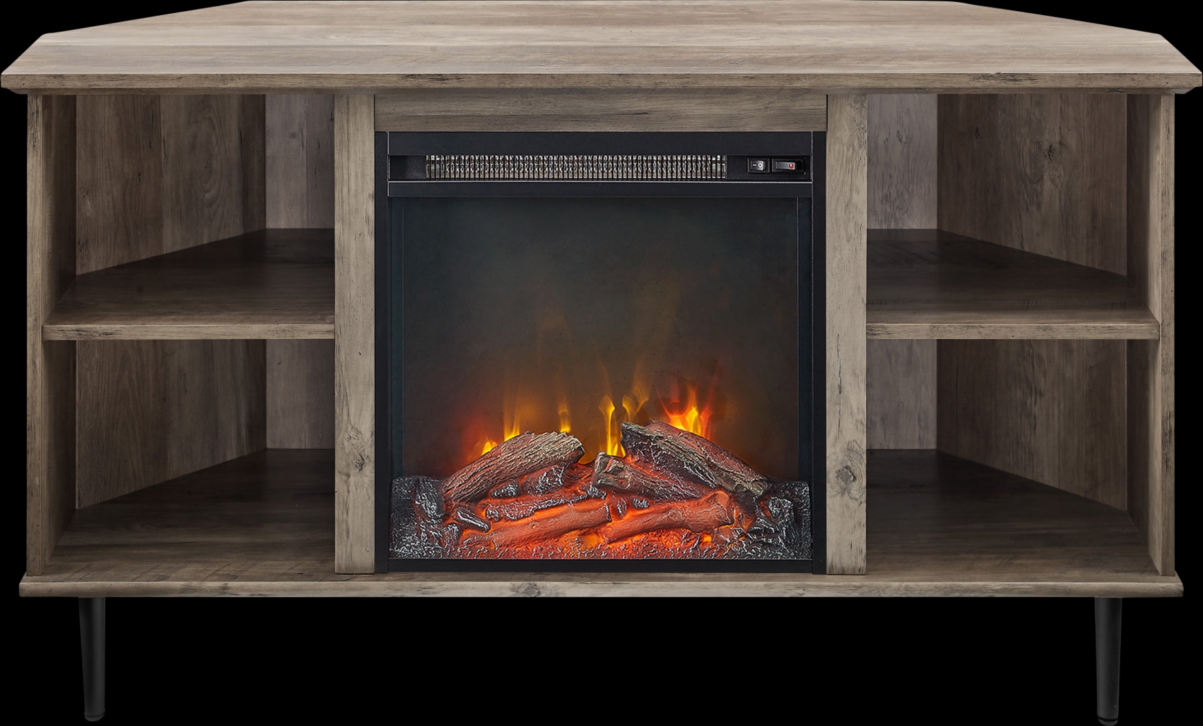 Collington Gray 48 in. Console, With Electric Fireplace - Thumbnail - Image 2