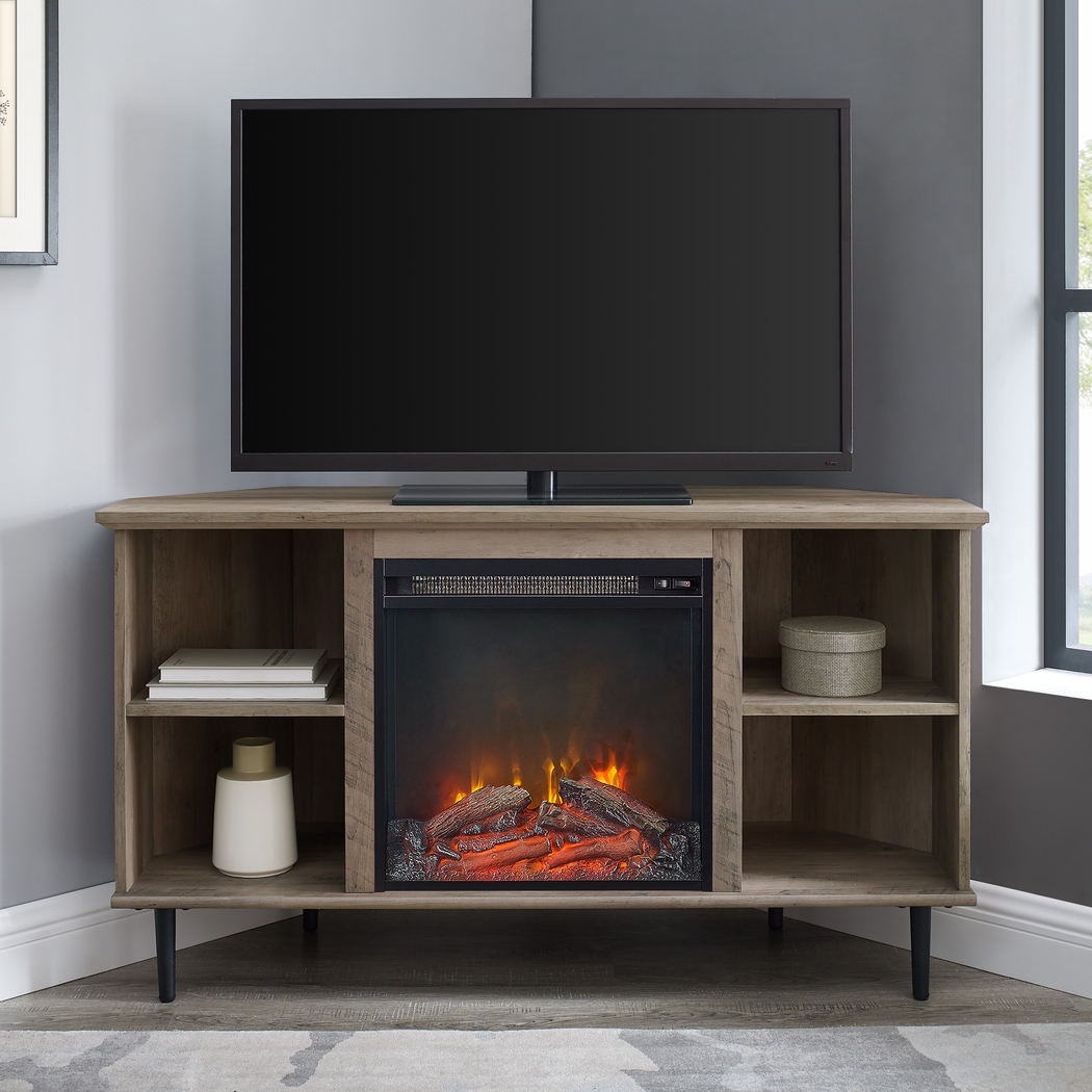 Collington Gray 48 in. Console, With Electric Fireplace - Thumbnail - Image 5