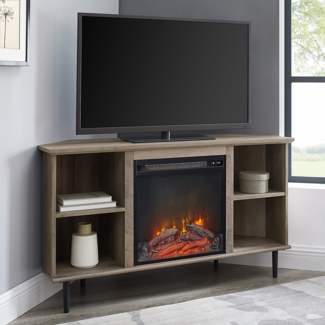 Collington Gray 48 in. Console, With Electric Fireplace - Thumbnail - Image 6