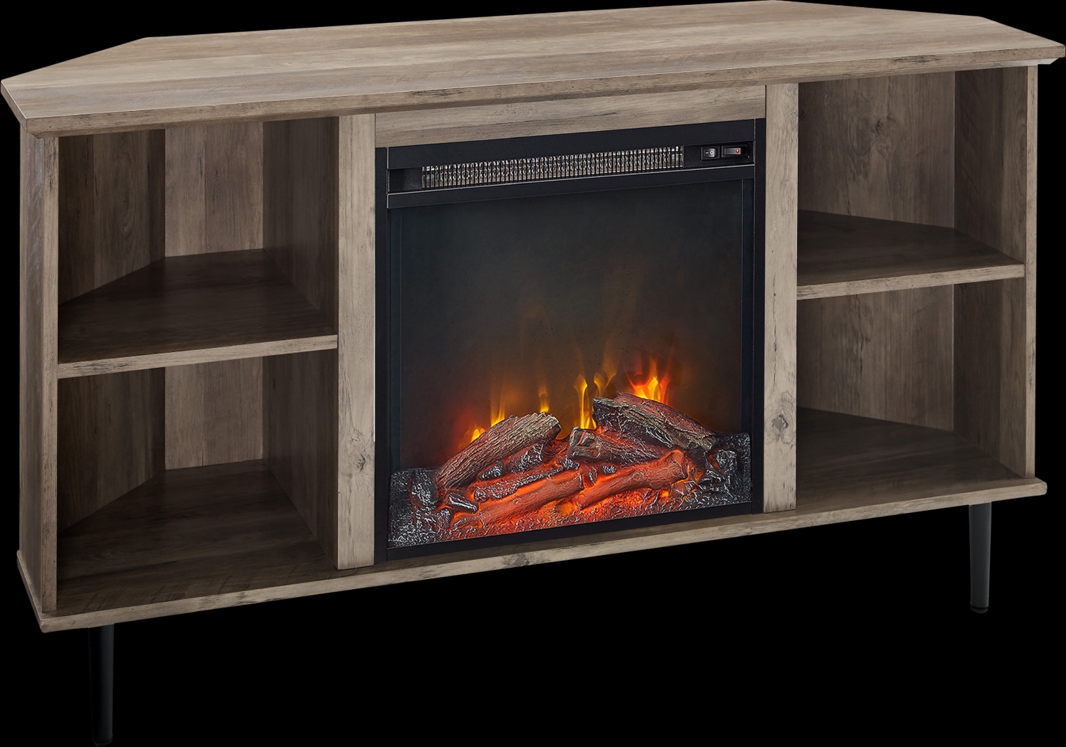 Collington Gray 48 in. Console, With Electric Fireplace - Thumbnail - Image 1