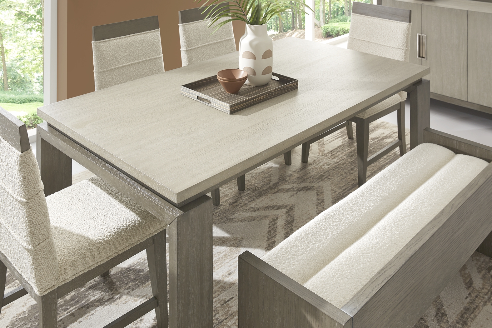 Collins Avenue Washed Wood Rectangle Dining Table - Thumbnail - Image 3