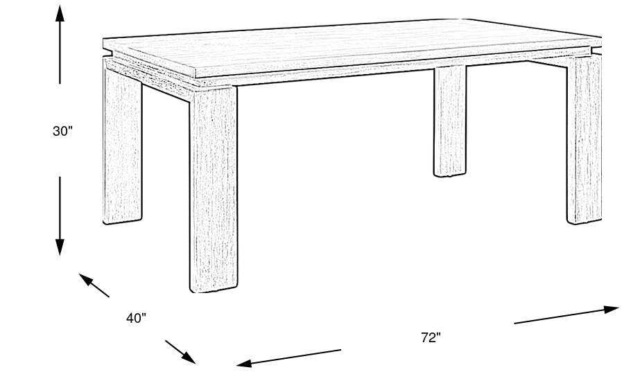 Dimension Image. Please refer to the Dimension Tab on this page for dimension details.