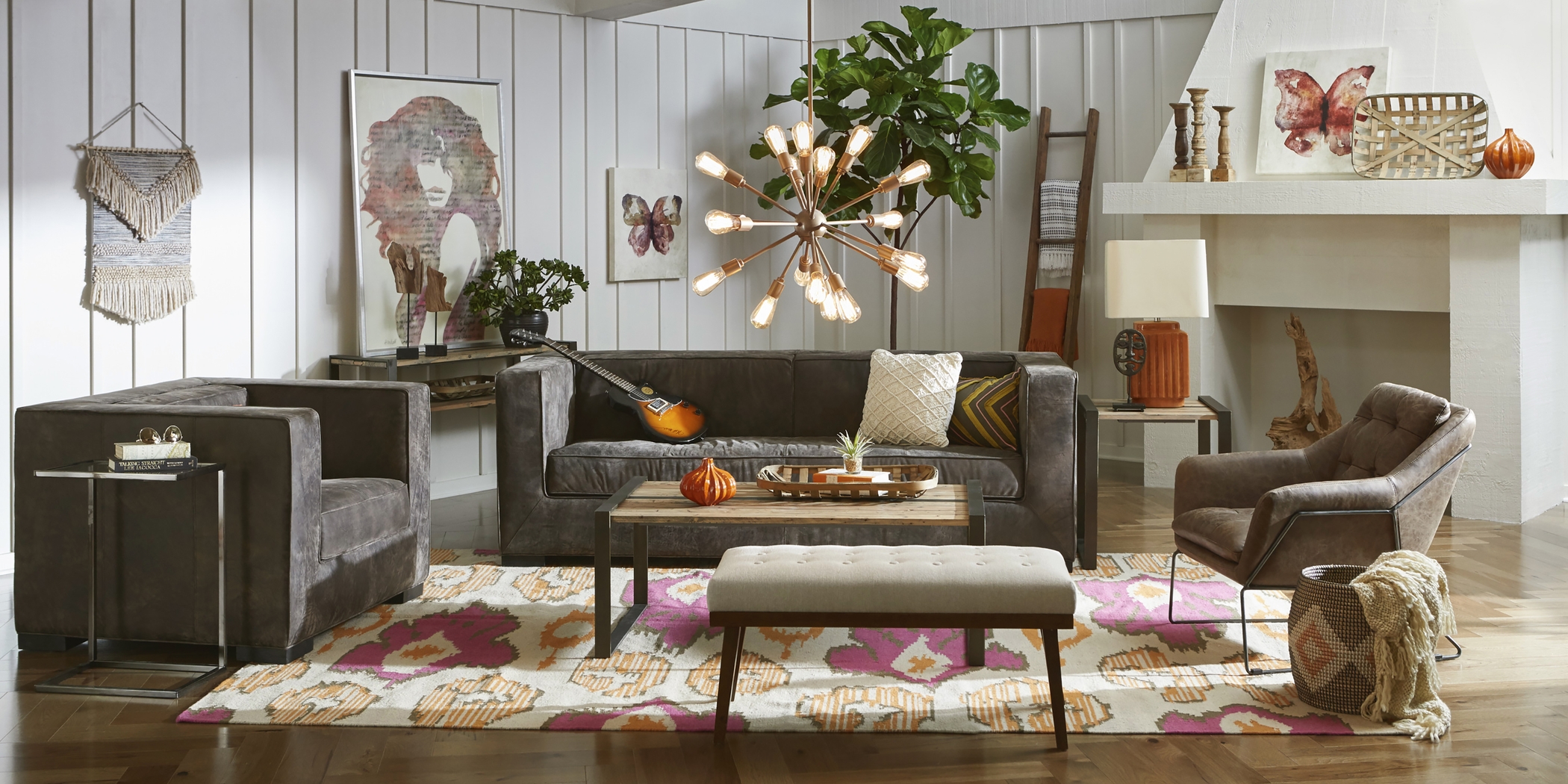 Collinwick Brown Leather Accent Chair - Thumbnail - Image 7