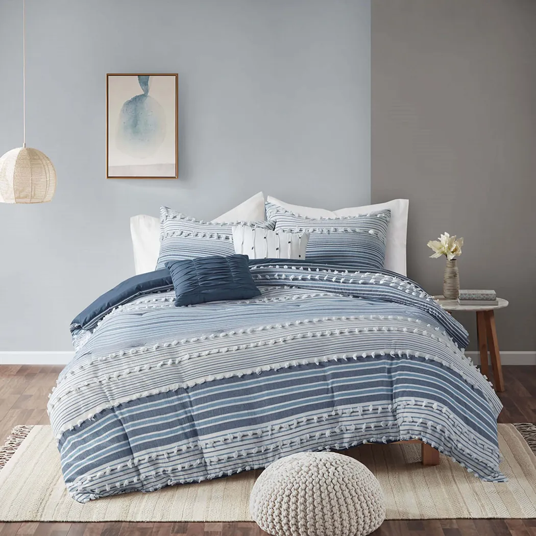 Collo Blue Full Comforter Set - Thumbnail - Image 2