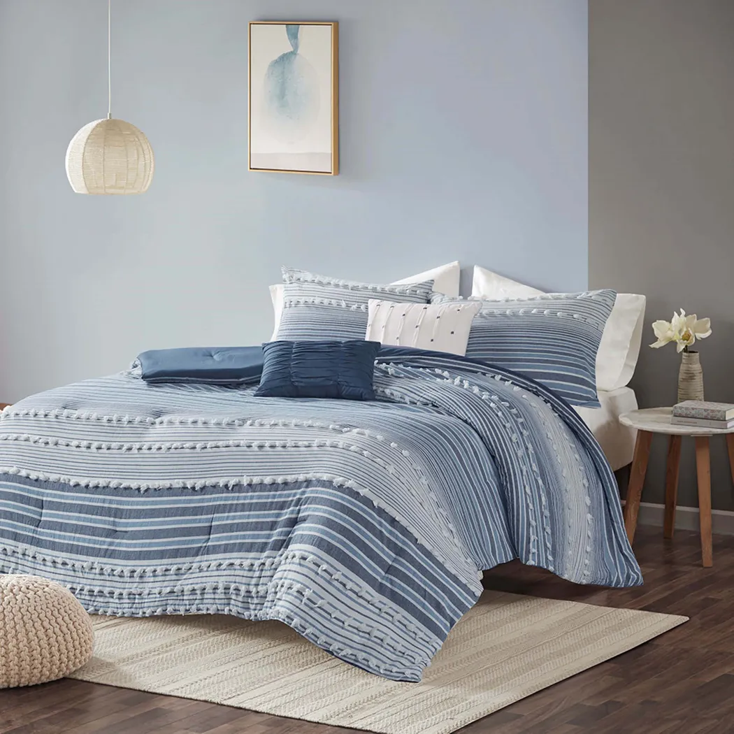 Collo Blue Full Comforter Set - Thumbnail - Image 3